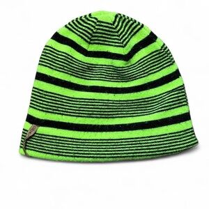 Obermeyer Neon Green and Black Beanie